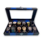 Organizador Ref. 1203 negro azul para 12 relojes - Image 2