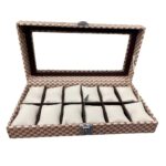 Organizador Ref. 1207 beige con diseño para 12 relojes
