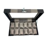 Organizador Ref. 1204 negro gris para 12 relojes - Image 3
