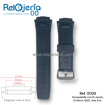 Pulso Compatible con G-Shock, G-Force, Q&Q, Loto | Ref. 0025 - Image 3