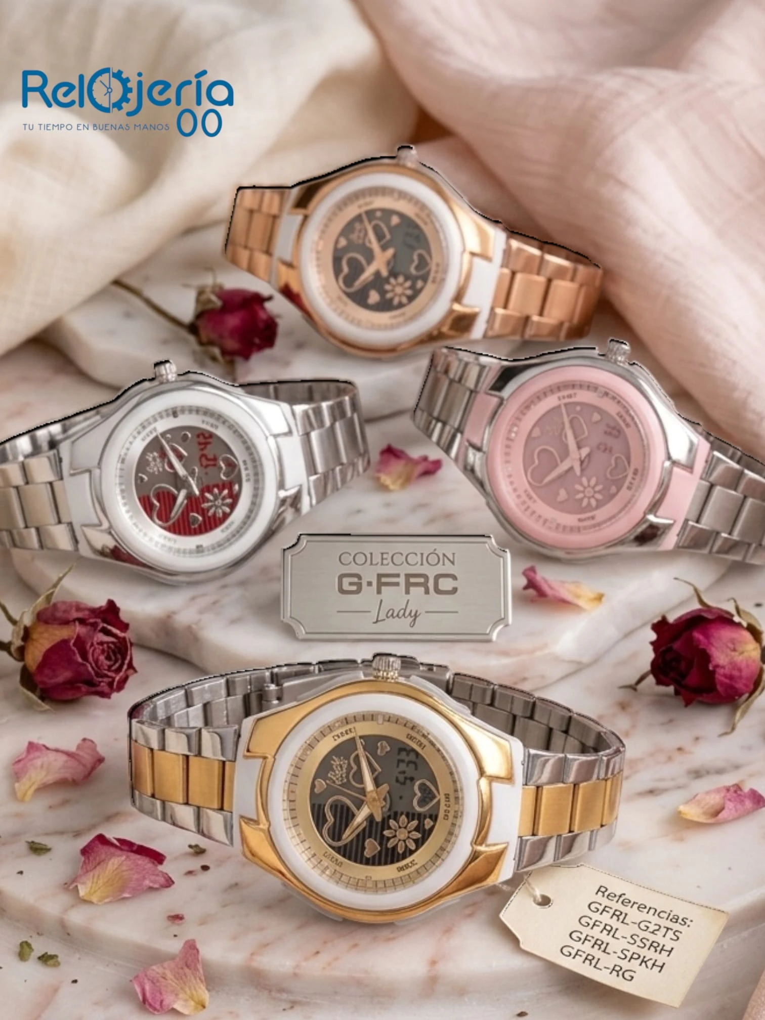 lady G-force metal (1)-Photoroom 2 (1) Reloj Dama Lady GForce Doble Hora - Image 1