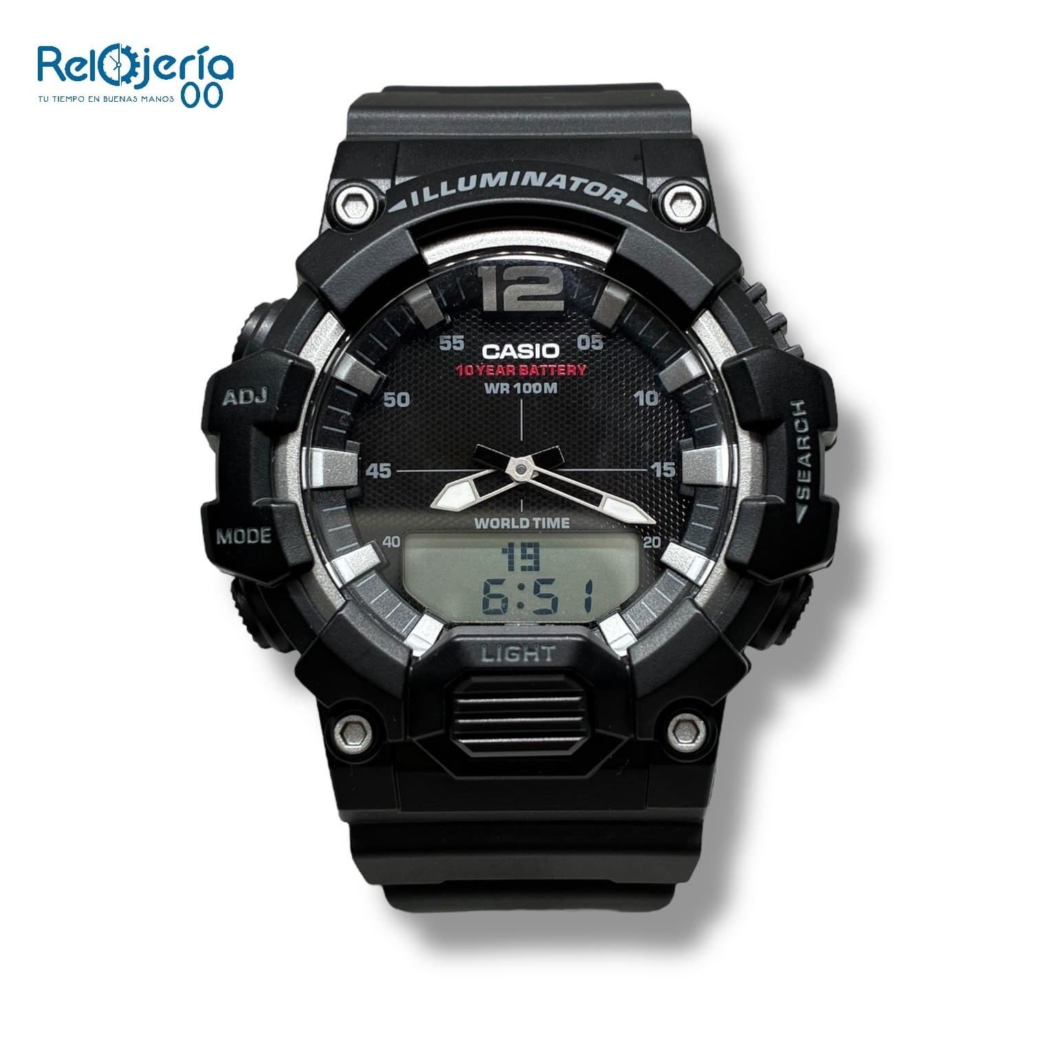 ytutyu (1) Reloj Casio Unisex Negro Plateado HDC‑700‑1AV | Aventura, Funcionalidad, Energía - Image 1