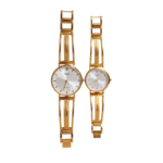 Relojes Q&Q Esqueleto en Pareja Dorado | Elegancia, Estilo y Conexión