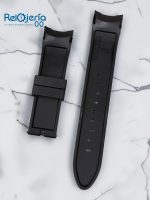 Correa Compatible con Reloj Festina 22mm Terminal Curvo | Pulso de Silicona Negro - Image 4