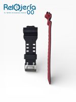 Correa Compatible con Reloj Casio G-Shock GA-100 - Bicolor Negro / Rojo - Image 3