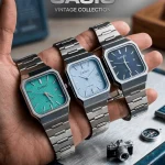 Reloj Cuadrado Unisex - Color plateado